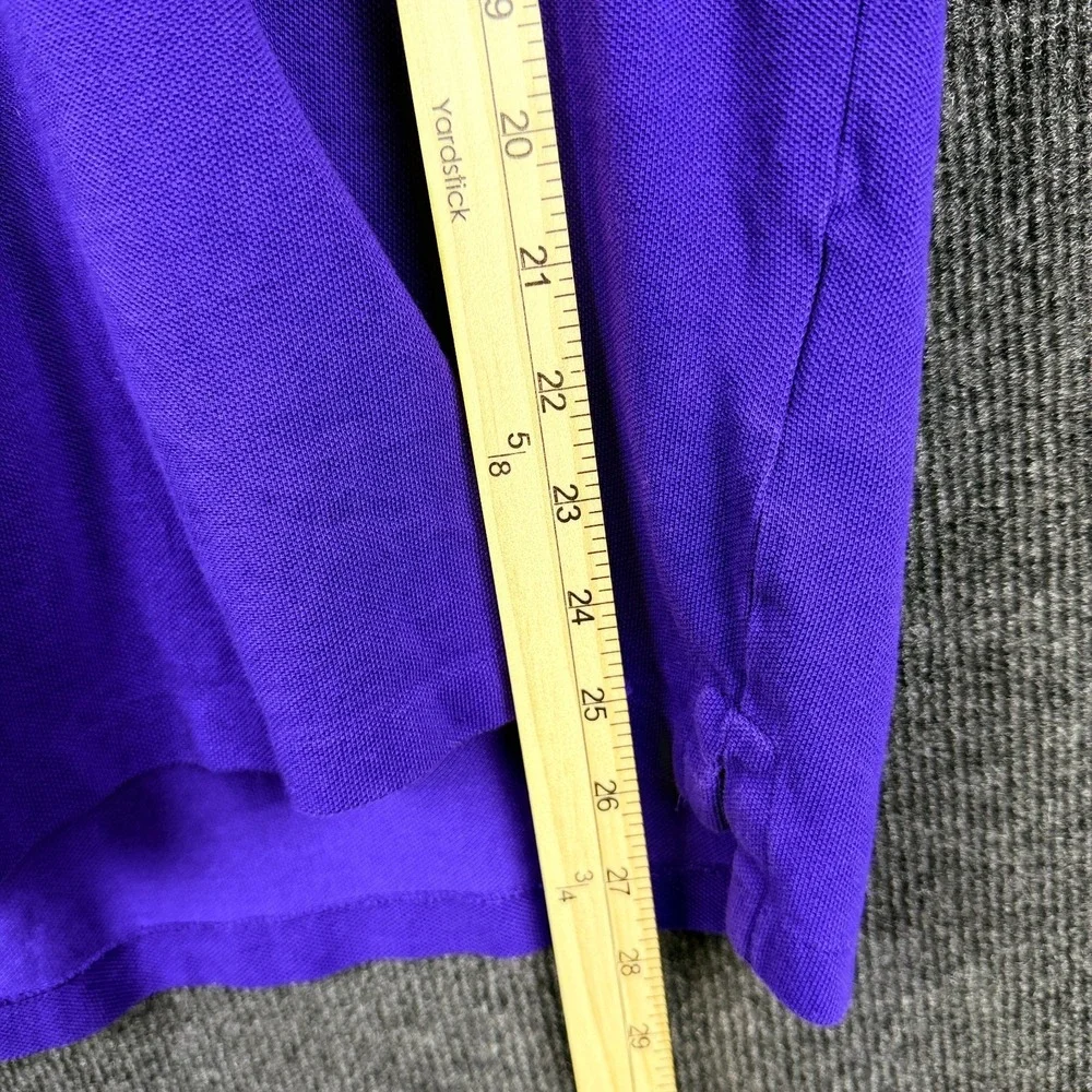 Polo Ralph Lauren Big Pony Custom Slim Fit Polo Shirt Purple Yellow Medium M